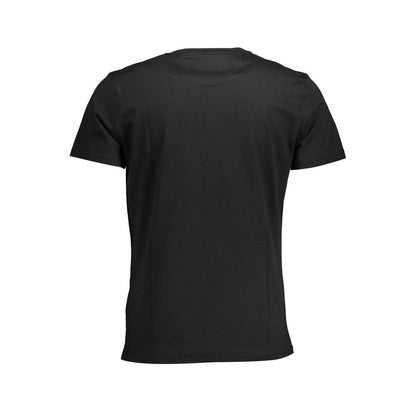 Elegant Black Crew Neck Cotton Tee