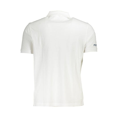 Elegant White Cotton Polo Shirt