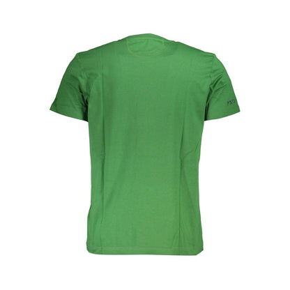 Elegant Green Cotton Tee with Iconic Print