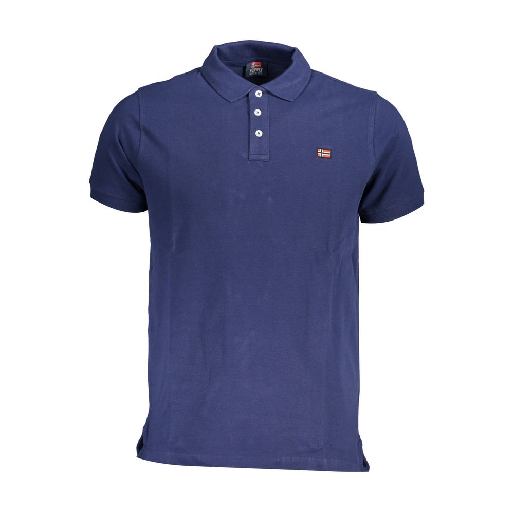 Blue Cotton Polo Shirt