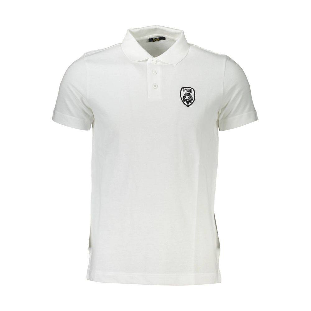 Wit katoenen poloshirt