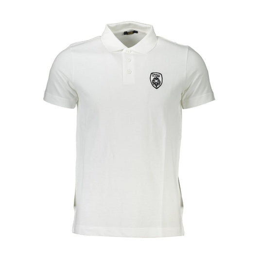 Chic White Embroidered Polo for Men