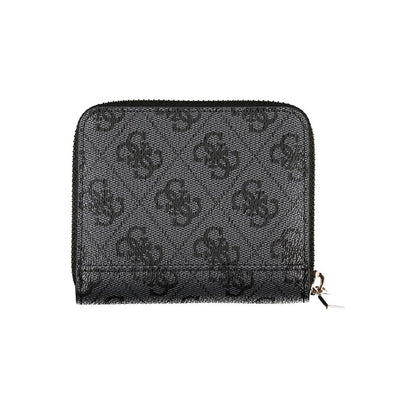 Elegante Cartera de Polietileno Negra con Detalle de Logo