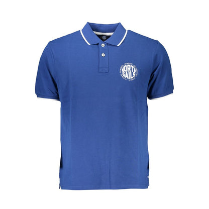 Blue Cotton Polo Shirt