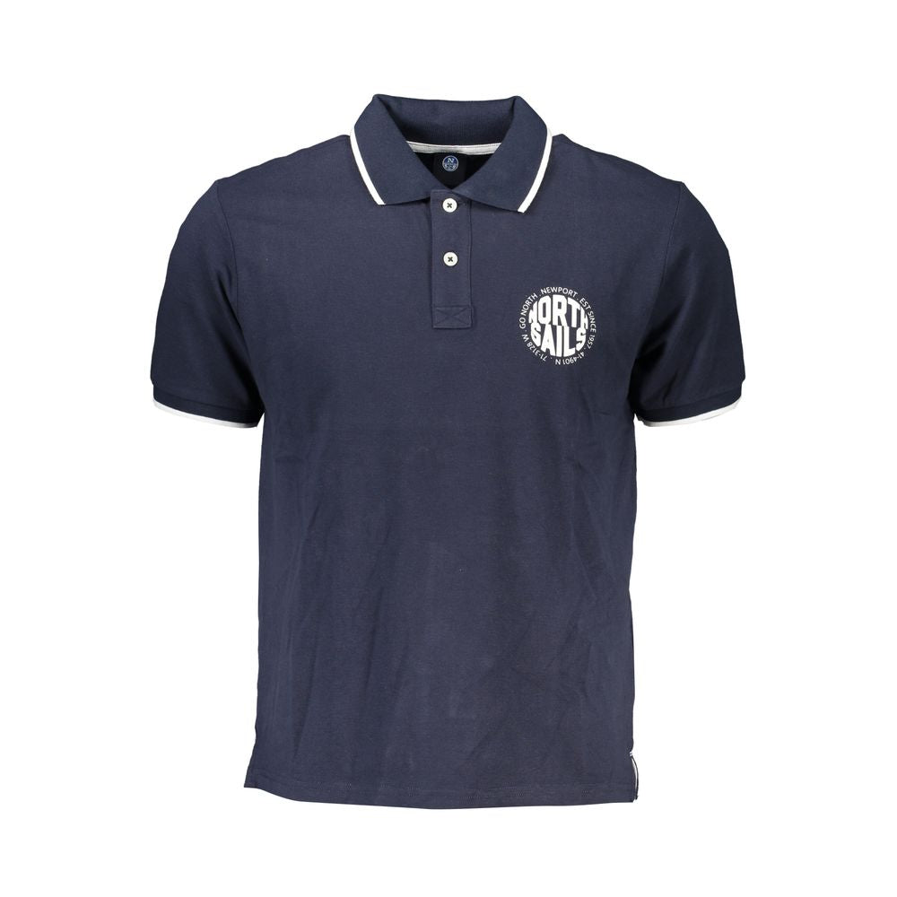 Blue Cotton Polo Shirt