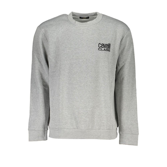 Sudadera bordada gris elegante