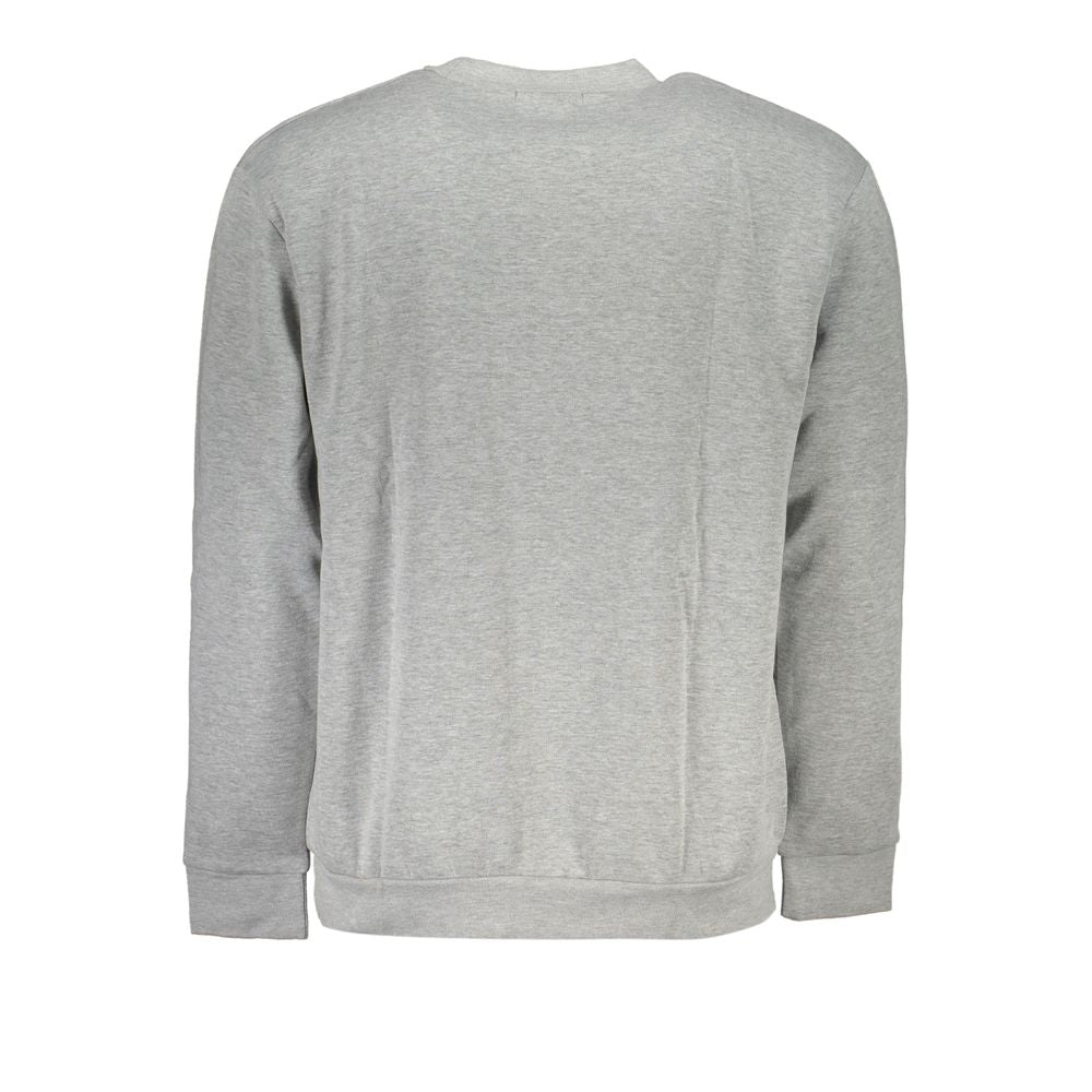 Sudadera bordada gris elegante