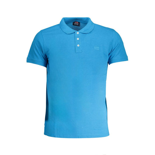 Blue Cotton Polo Shirt