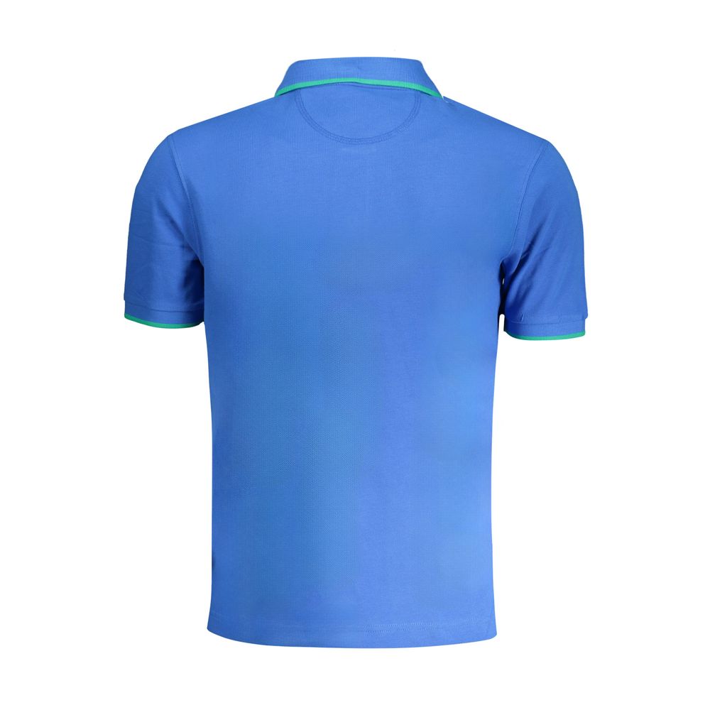 Blue Cotton Polo Shirt