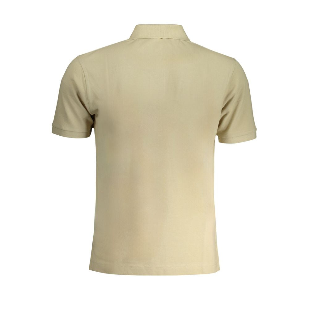 Beige Cotton Polo Shirt