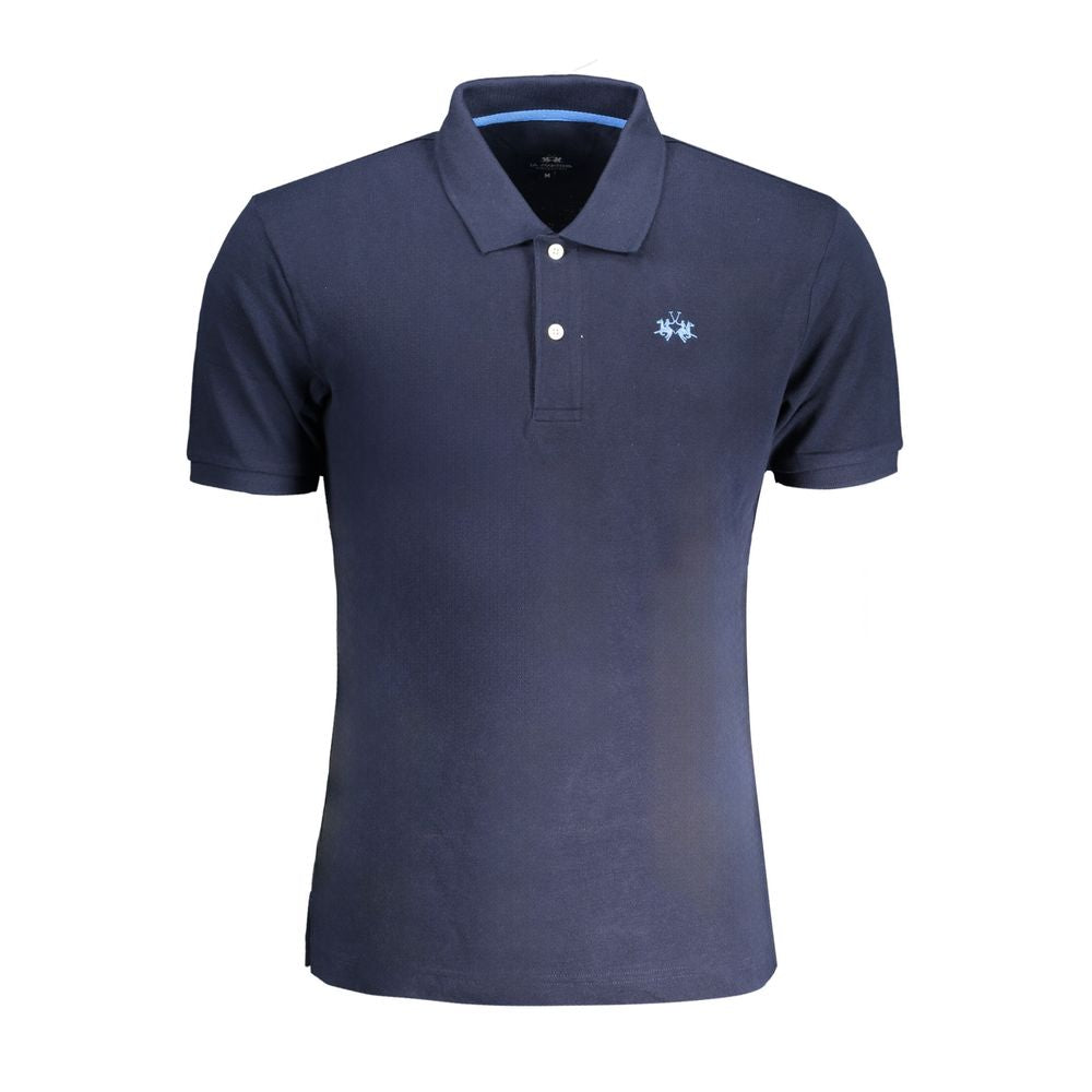 Blue Cotton Polo Shirt