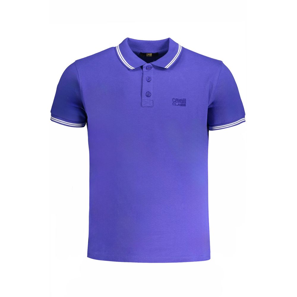 Blue Cotton Polo Shirt