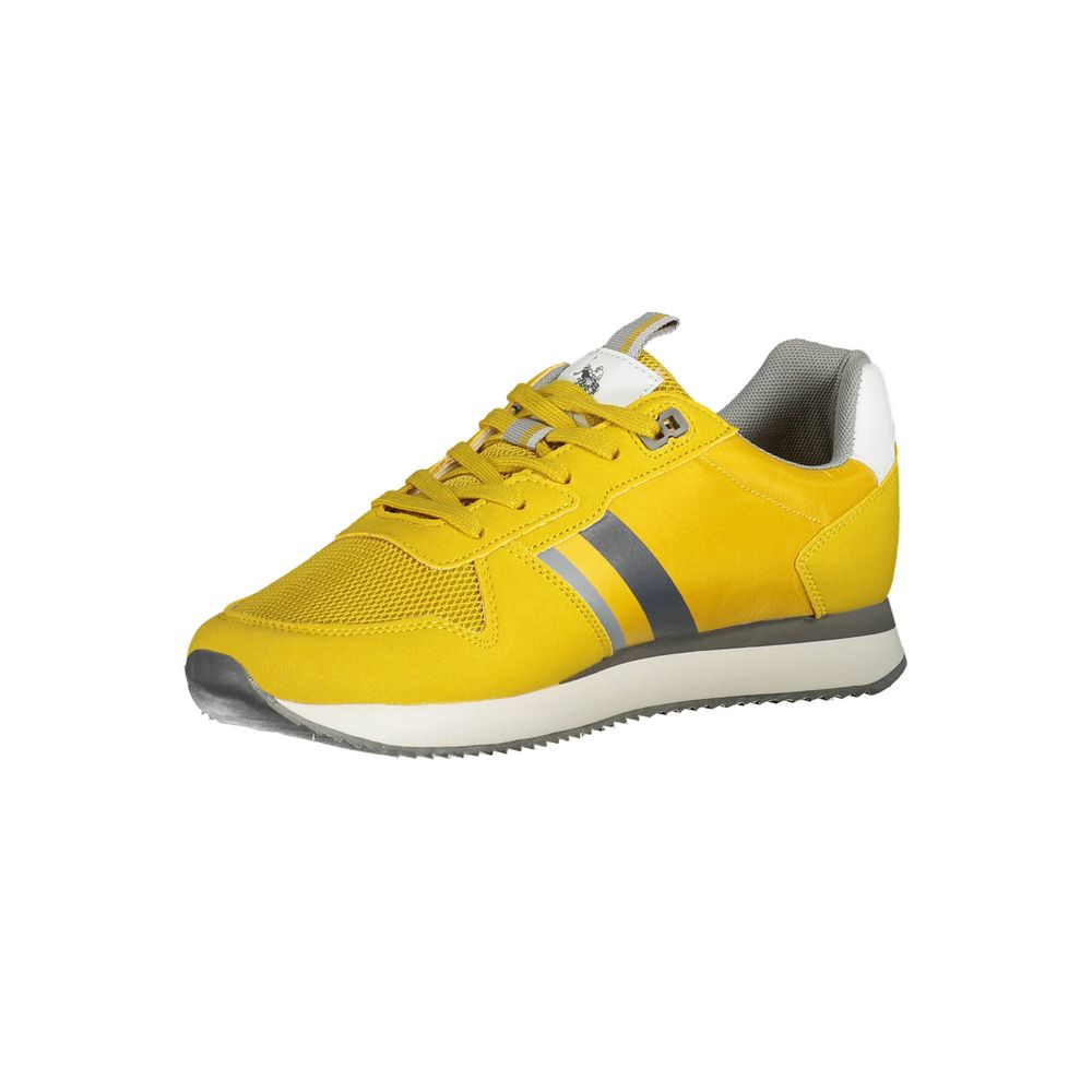 Radiant Yellow Sports Sneakers with Contrasting Details