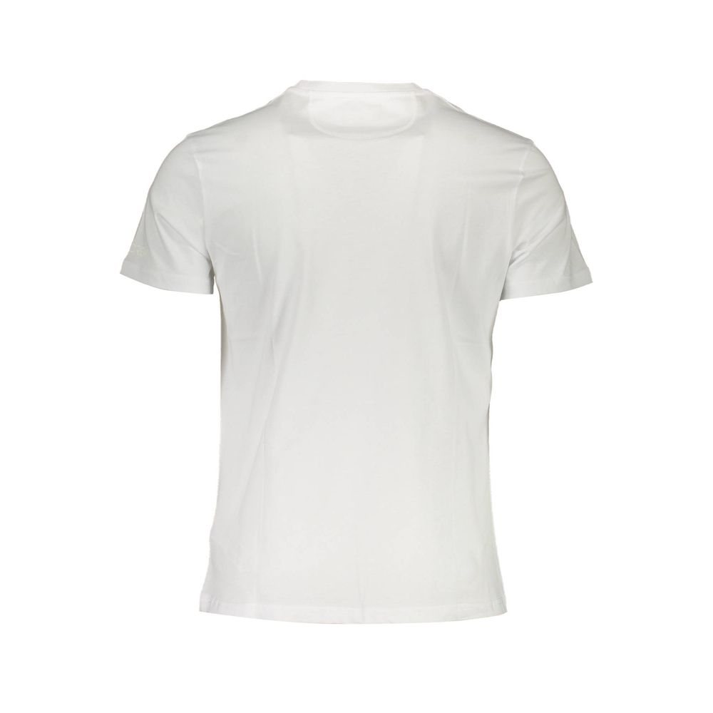 Elegant White Crew Neck Tee with Signature Print