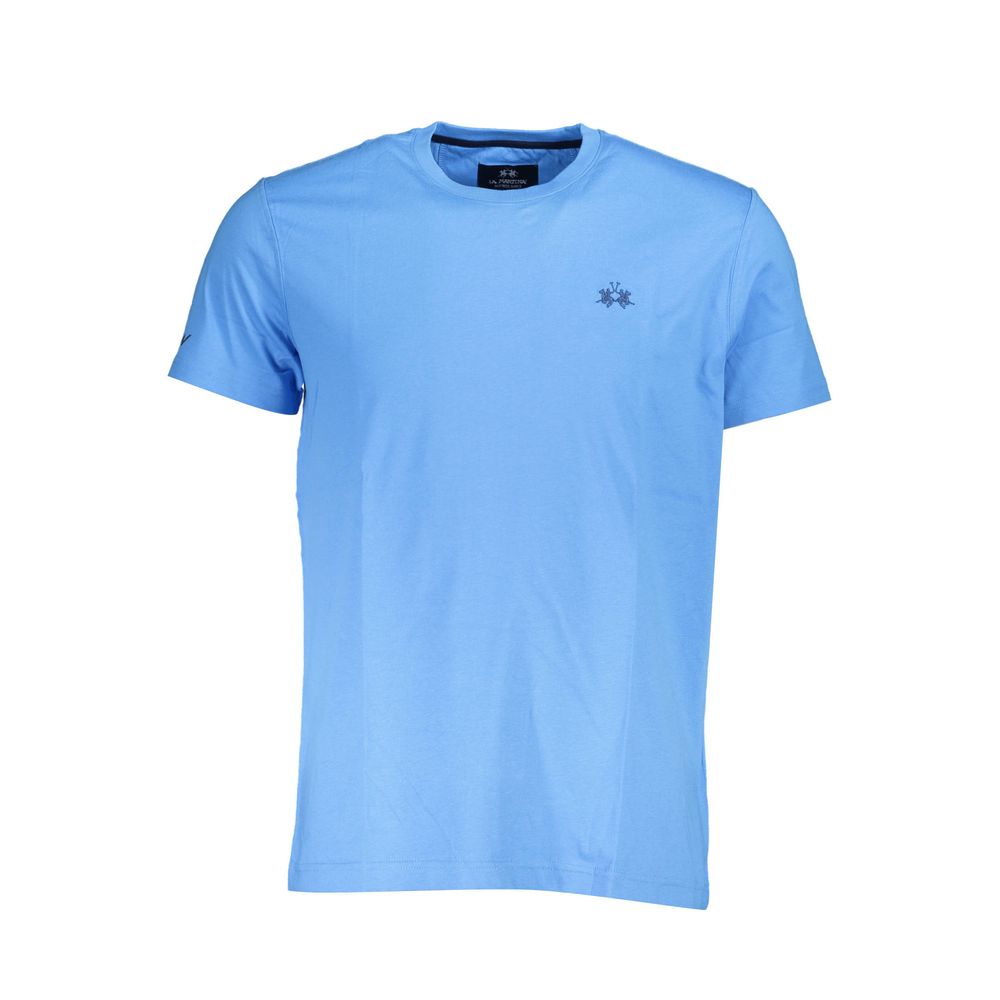 Elegant Light Blue Embroidered Tee