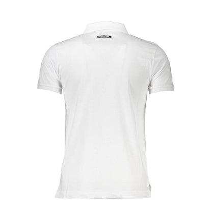 Wit katoenen poloshirt