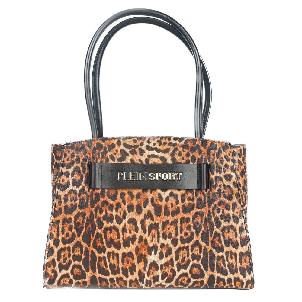 Shopper met luipaardprint en logoaccent