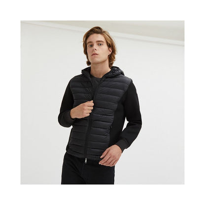 Sleek Black Nylon Down Jacket