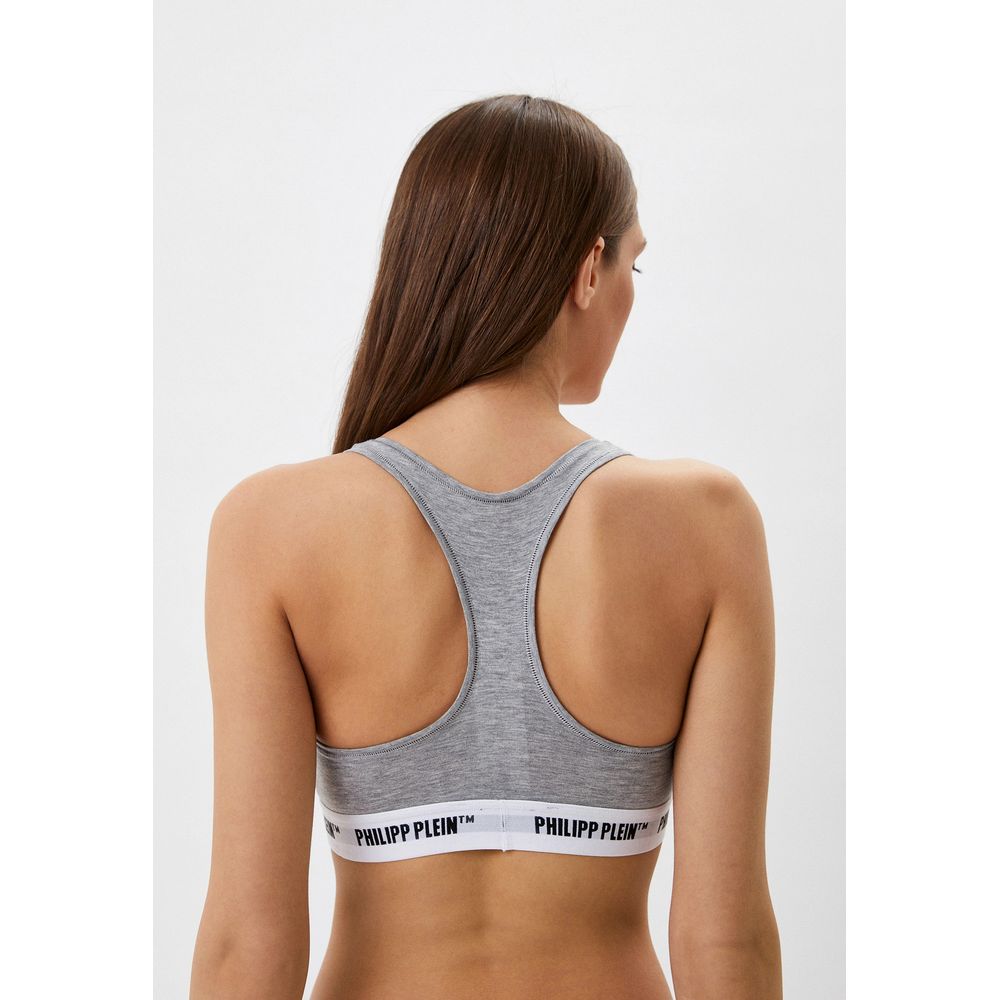 Chic Grey Logo Thongs Twin-Pack