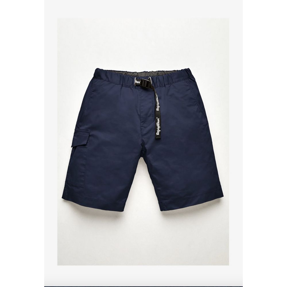 Elegant Blue Cotton Blend Shorts