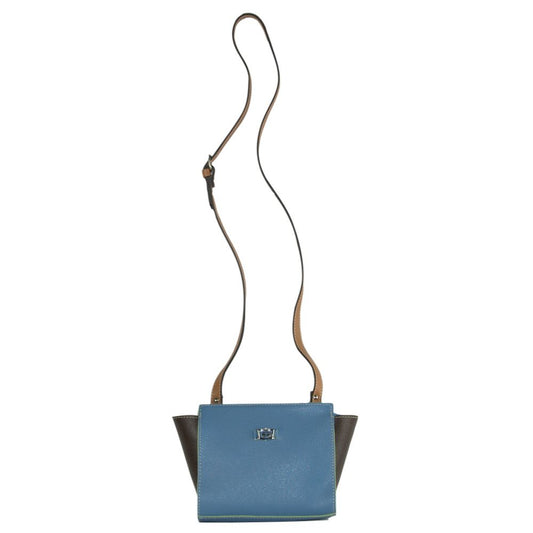 La Boca Chic Blue Leather Crossbody