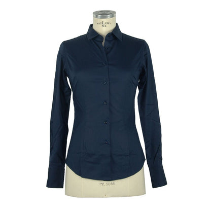 Elegant Slim Fit Blue Blouse