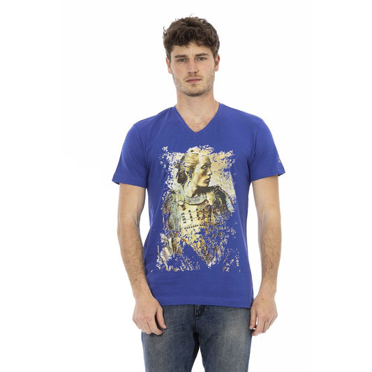 Elegant T-shirt met V-hals en chique print op de voorkant