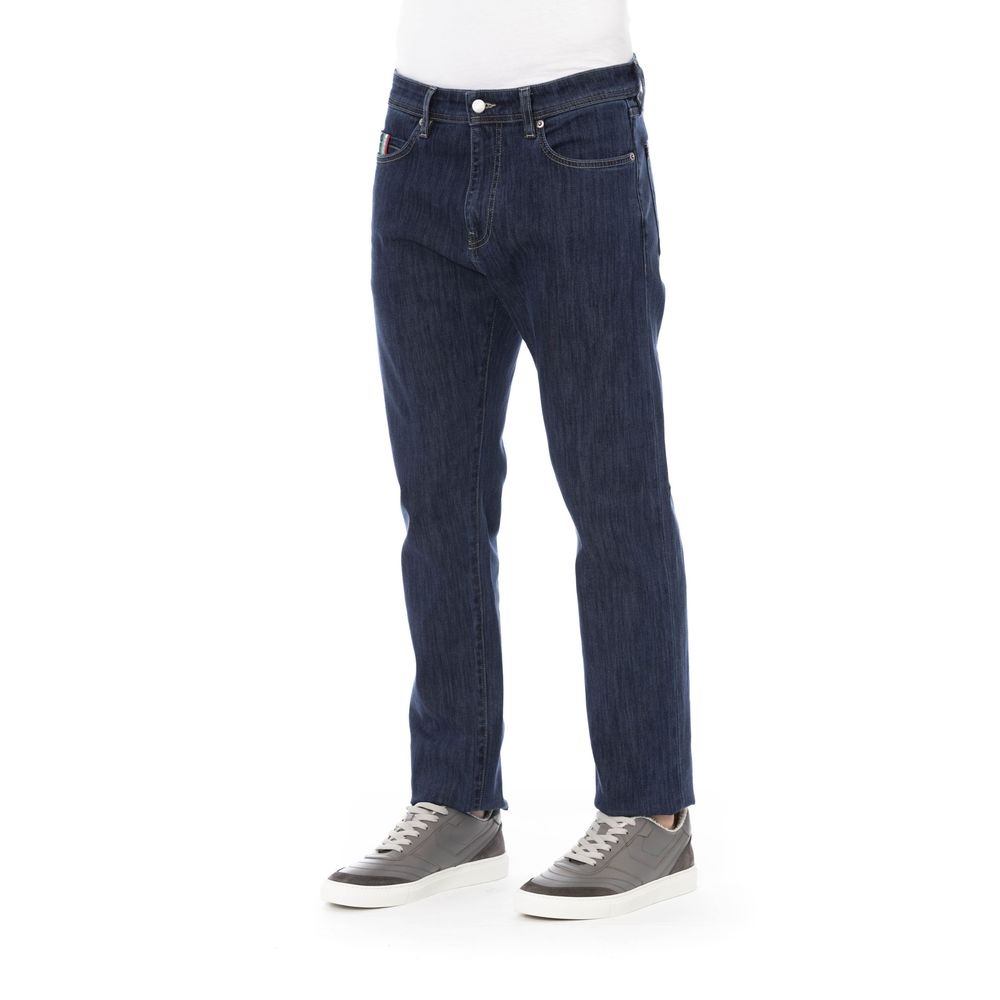 Blue Cotton Men's Jeans