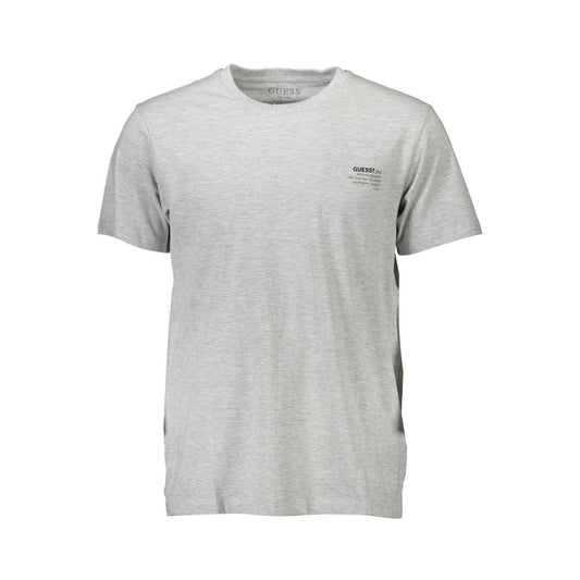 Classic Gray Crew Neck Logo Tee