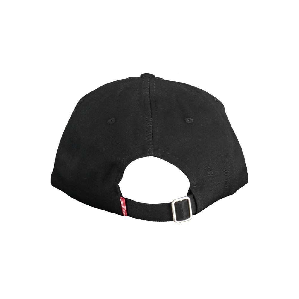 Chic Embroidered Visor Cap in Elegant Black