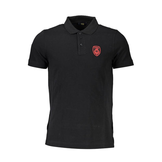 Elegante polo de manga corta en negro clásico