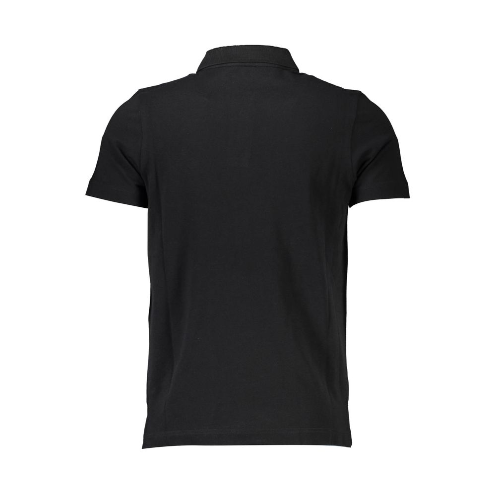 Zwart katoenen poloshirt