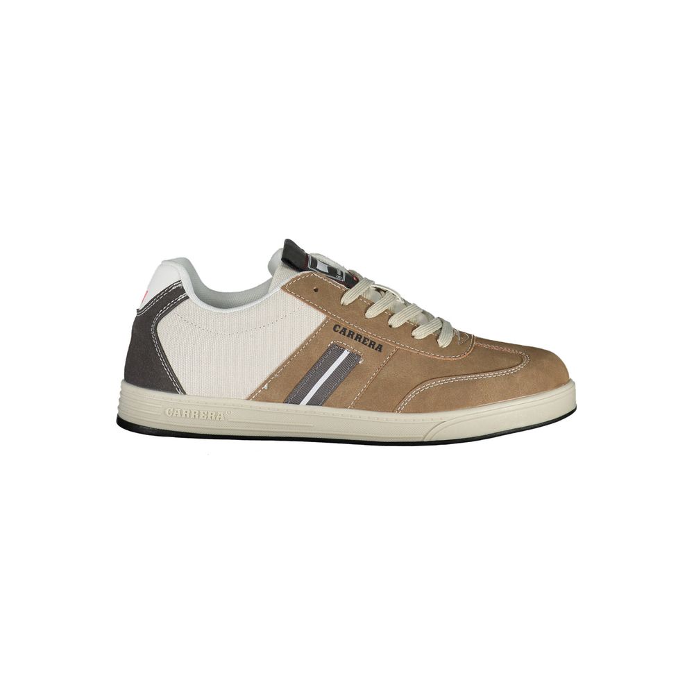 Sleek Brown Sneakers with Contrasting Details