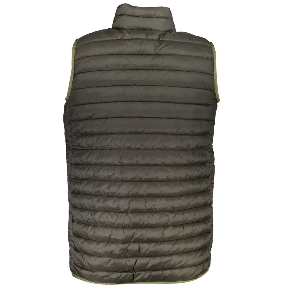 Sleek Sleeveless Zip Jacket with Pockets