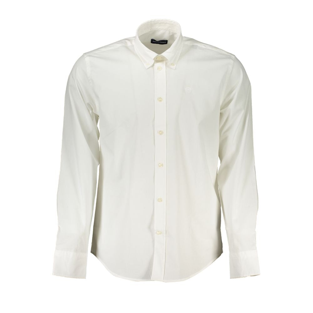 Elegant Long-Sleeved White Shirt - Regular Fit