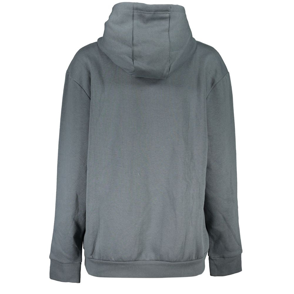 Elegante sudadera con capucha de forro polar gris