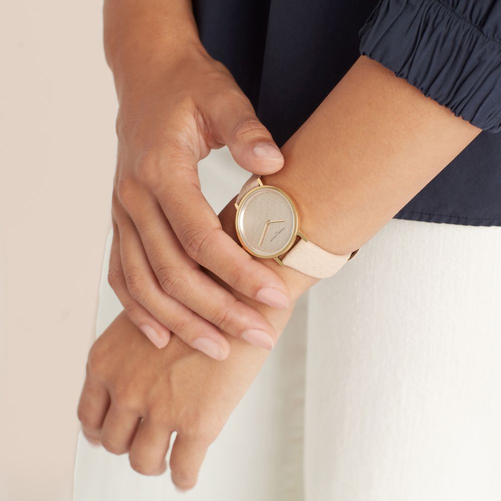 Beige Women Watch