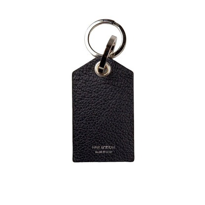 Blue Leather Mens Keychain