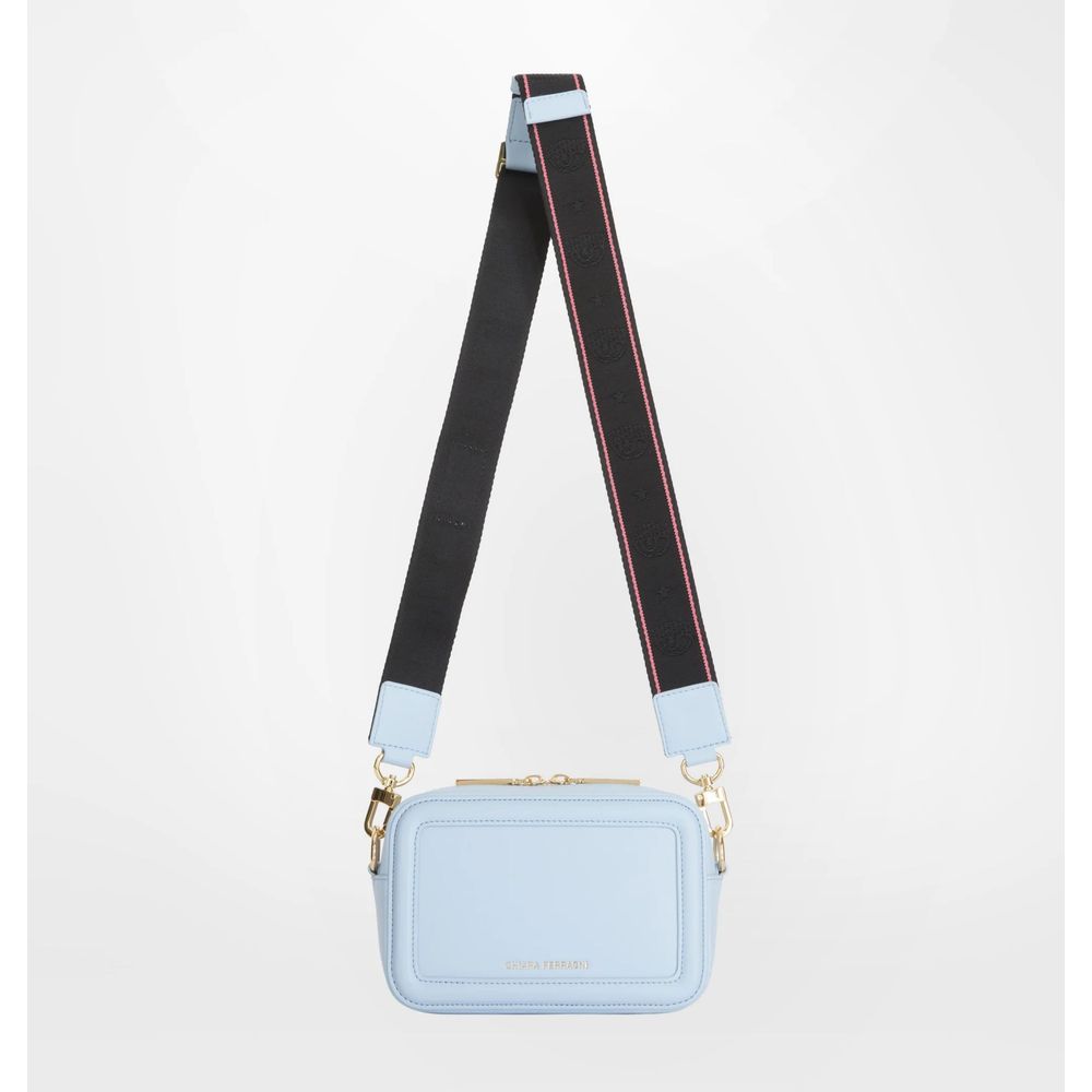 Light Blue Polyester Women Crossbody Bag