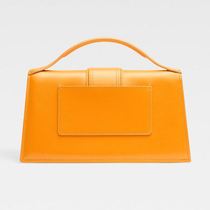 Orange Leather Crossbody Bag