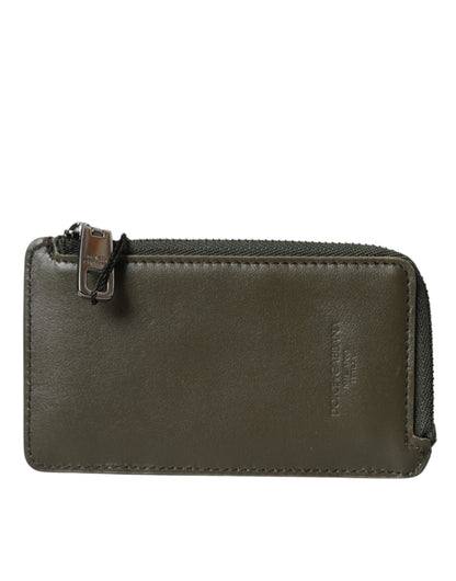 Multicolor Calfskin Leather Logo Card Holder Wallet