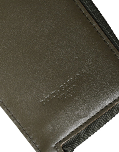 Multicolor Calfskin Leather Logo Card Holder Wallet