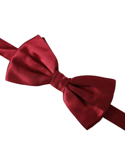 Red Satin Silk Adjustable Neck Men Bow Tie