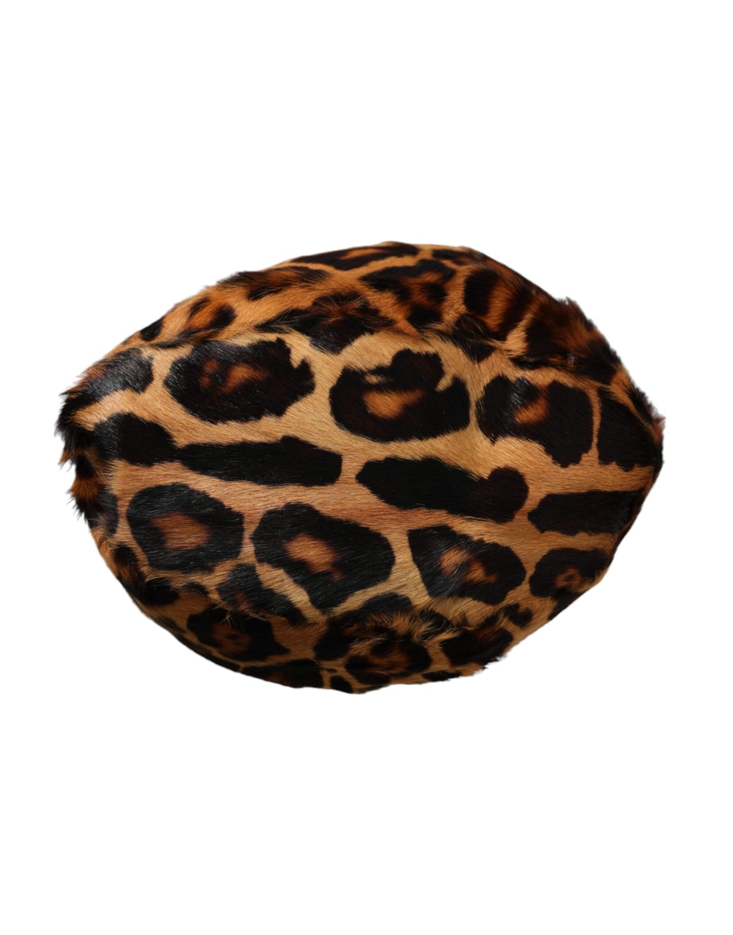 Brown Leopard Fur Women Bucket Hat