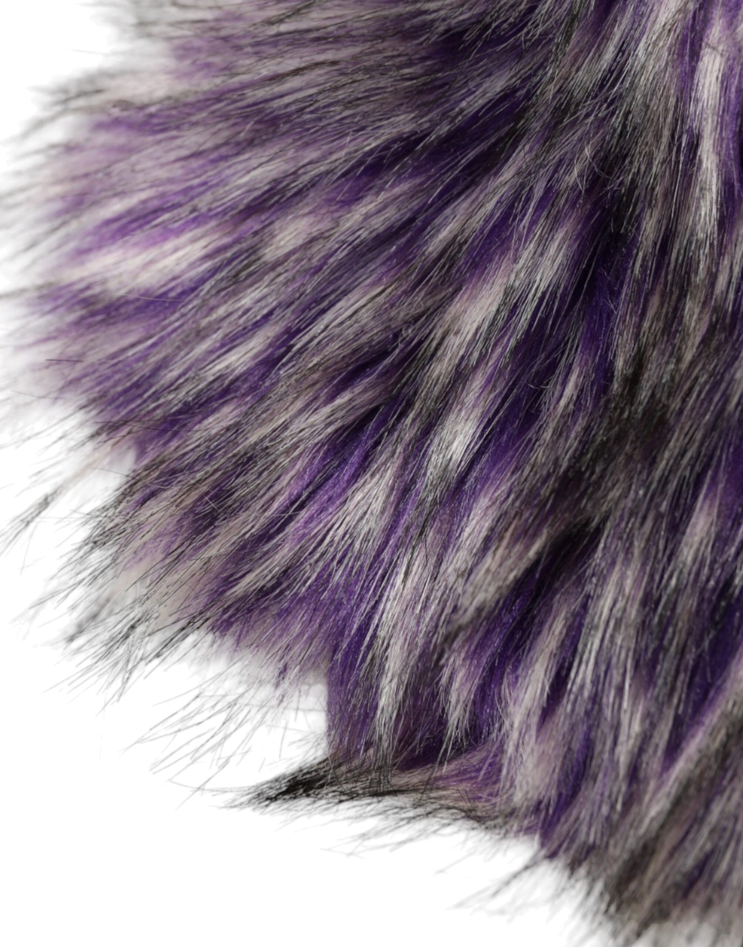 Purple Faux Fur Whole Head Wrap Hat