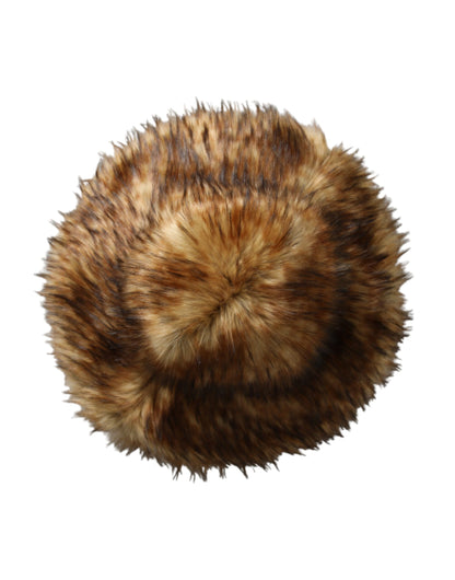 Brown Modacrylic Faux Fur Bucket Hat