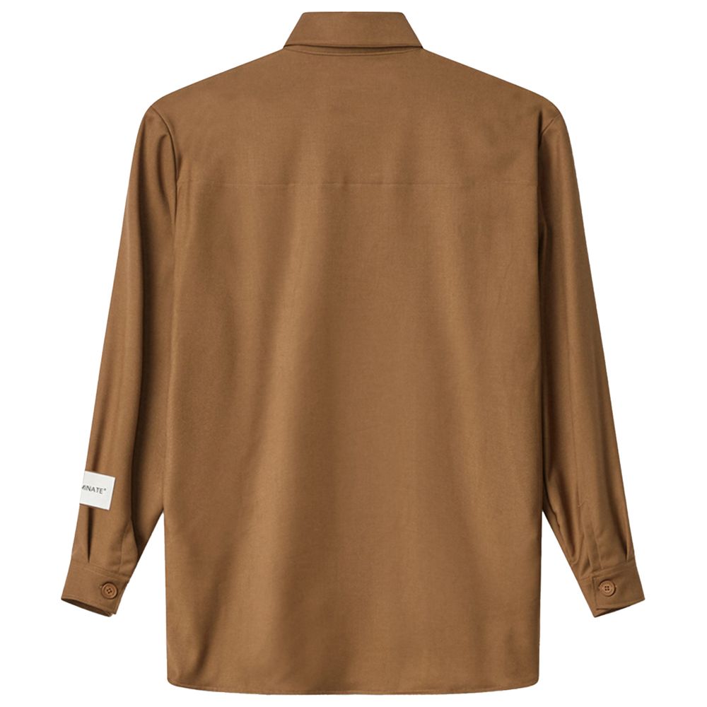 Brown Polyester Shirt