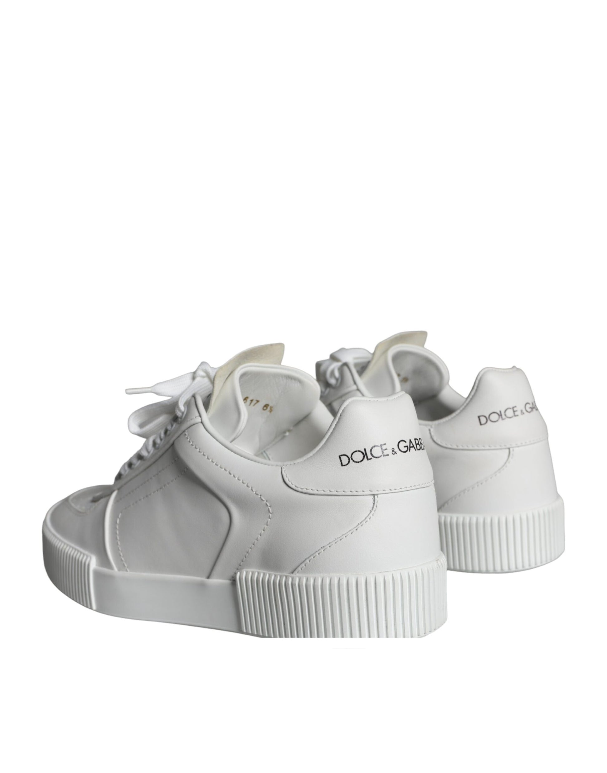 White Miami Leather Low Top Sneakers Shoes