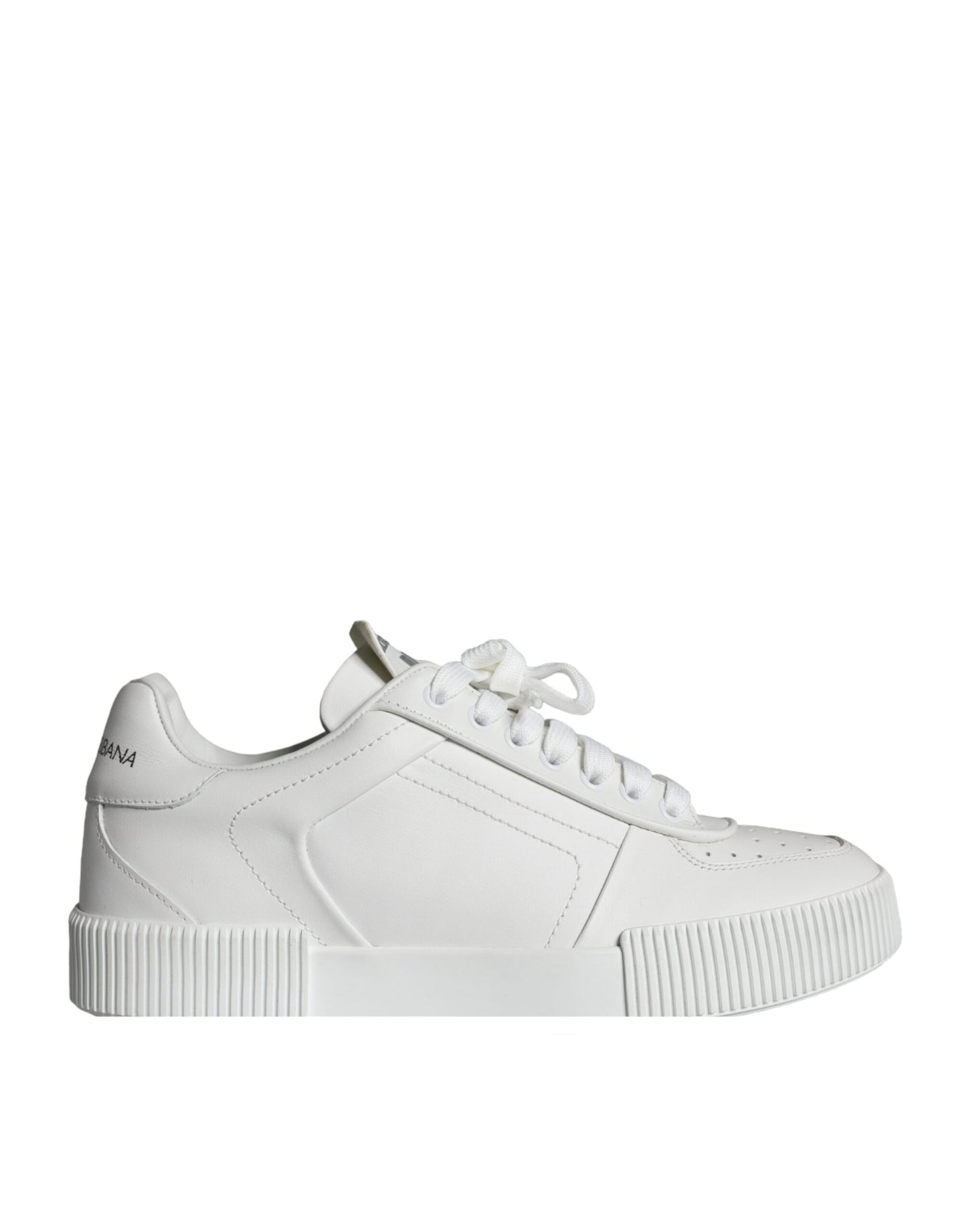 White Miami Leather Low Top Sneakers Shoes