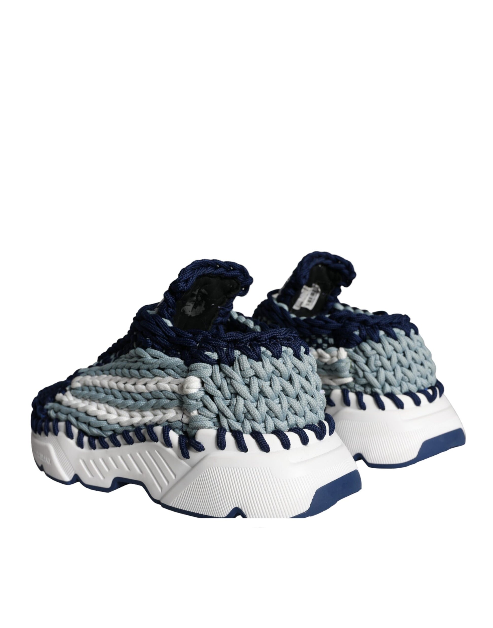 Blue White Daymaster Crochet Low Top Sneakers Shoes